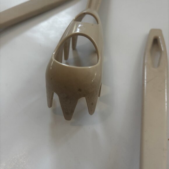 VTG Tailor Made USA Almond Nylon Pasta Spoon/Slotted Spaghetti Fork Set 3pc - Picture 7 of 7